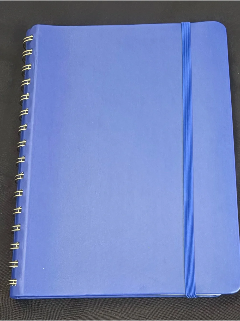 Blue Flex Cover Spiral-Bound Notebook with Elastic Closure - NEW